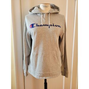 Champion Light‎ Weight Long Sleeve Cotton Men's SM Grey/Silver Hoodie RN15763